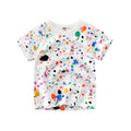 Playera de niños con estampado de manchas de colores