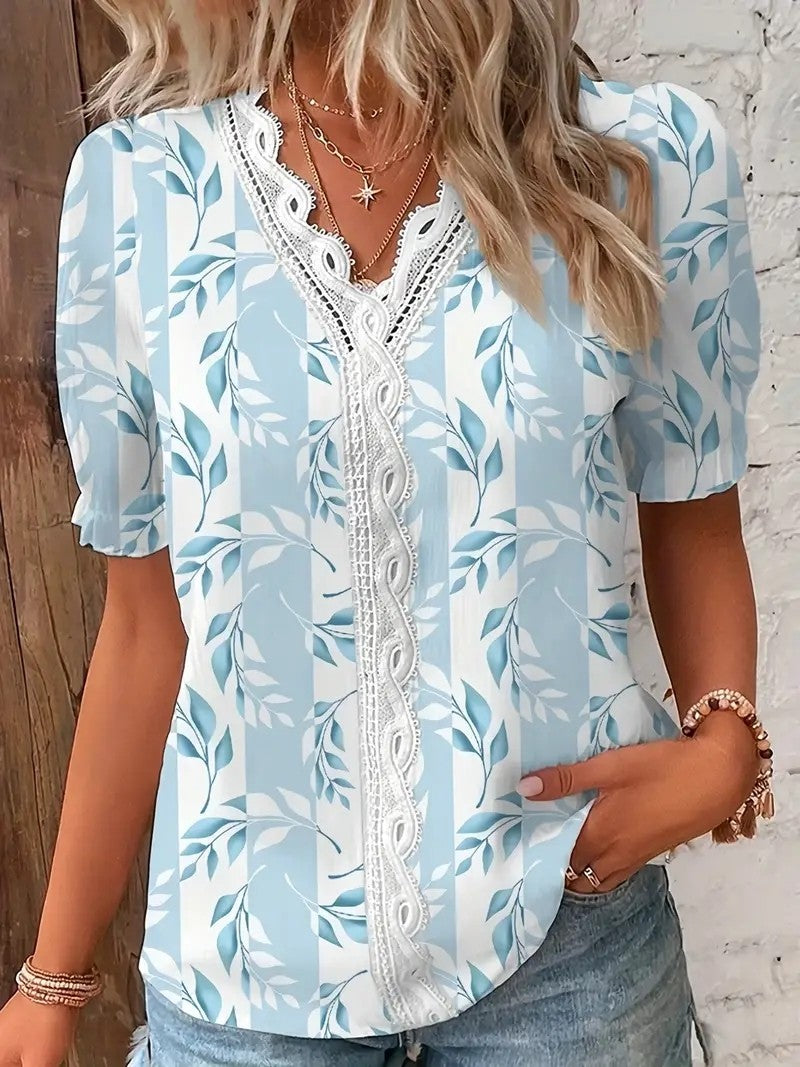 Blusa casual para mujer con estilo floral