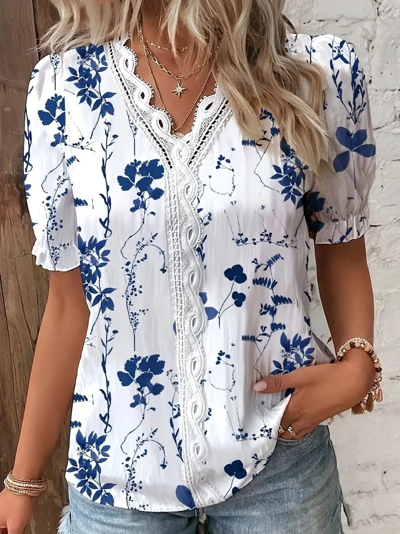 Blusa casual para mujer con estilo floral