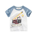 Playera de niños con estampado de maquinaria