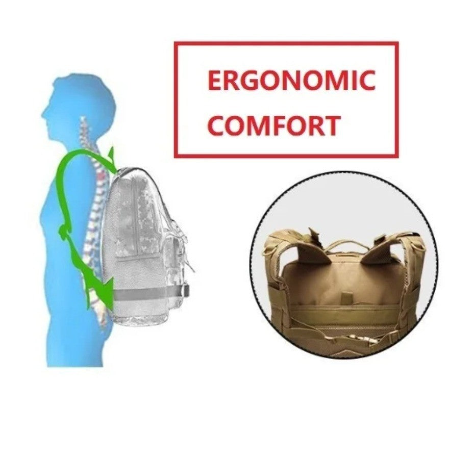 30L/50L 1000D Nylon impermeable Trekking pesca caza bolsa mochila mochilas al ai