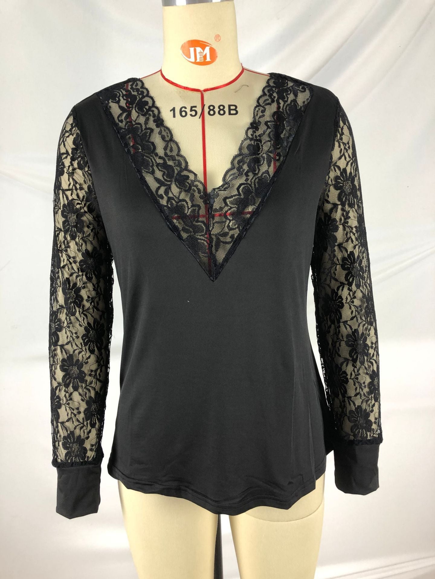 Blusa de Encajes Manga Larga Para Mujer