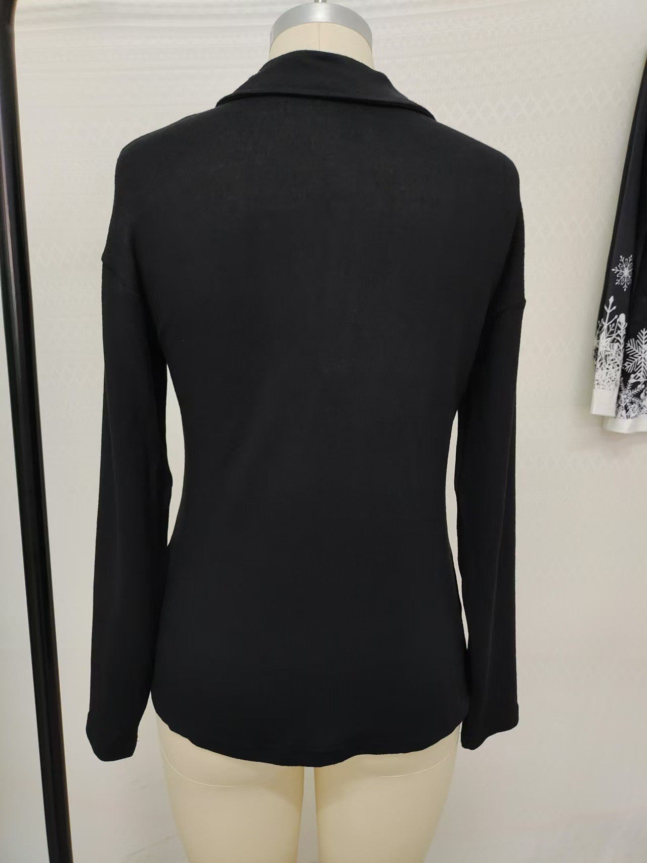 Polo de Manga Larga Informal para Mujer con Cremallera