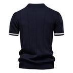 AIOPESON Polo deportivo con cremallera de color sólido para hombre, polo social