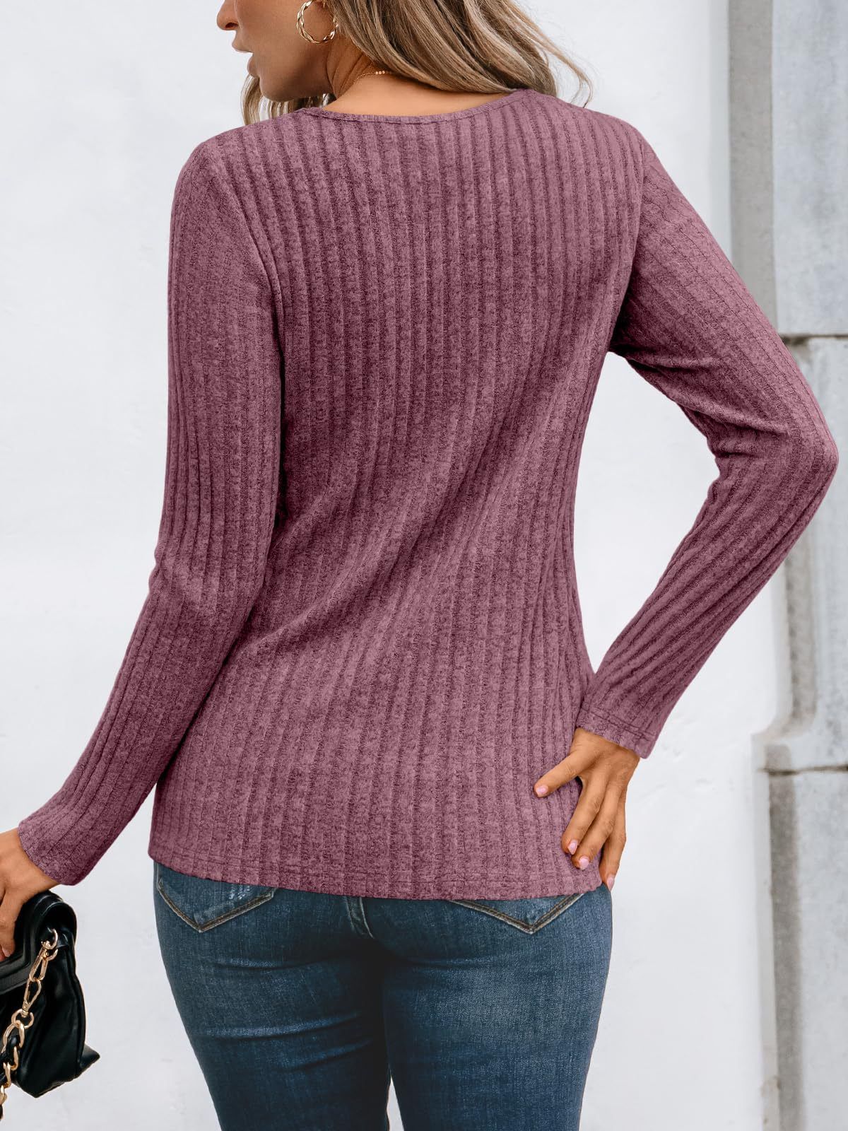 Blusa Holgada de Manga Larga Con Detalles de Encaje Para Mujer