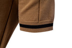 AIOPESON Polo deportivo con cremallera de color sólido para hombre, polo social
