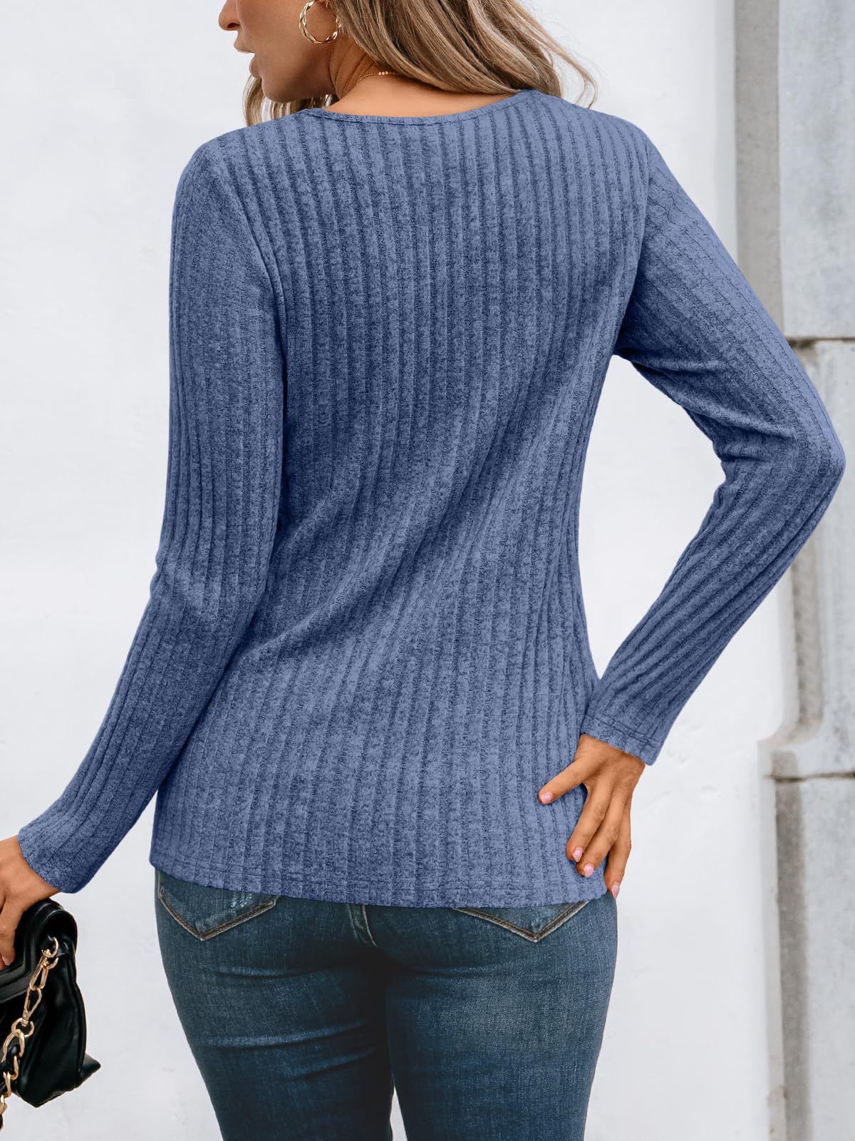 Blusa Holgada de Manga Larga Con Detalles de Encaje Para Mujer