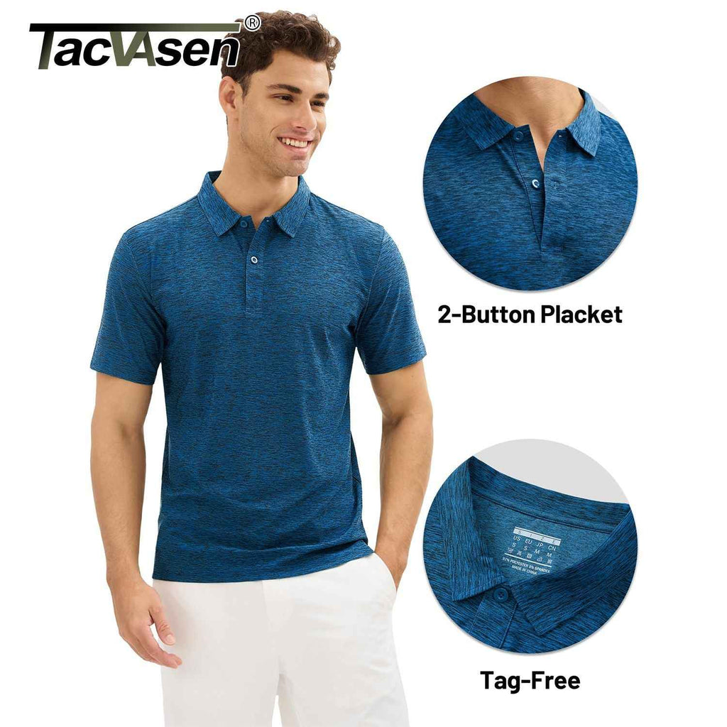 Playera polo jaspeado para hombre TACVASEN
