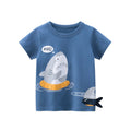 Playera de niños con estampado de tiburon