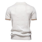 AIOPESON Polo deportivo con cremallera de color sólido para hombre, polo social