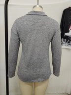 Polo de Manga Larga Informal para Mujer con Cremallera