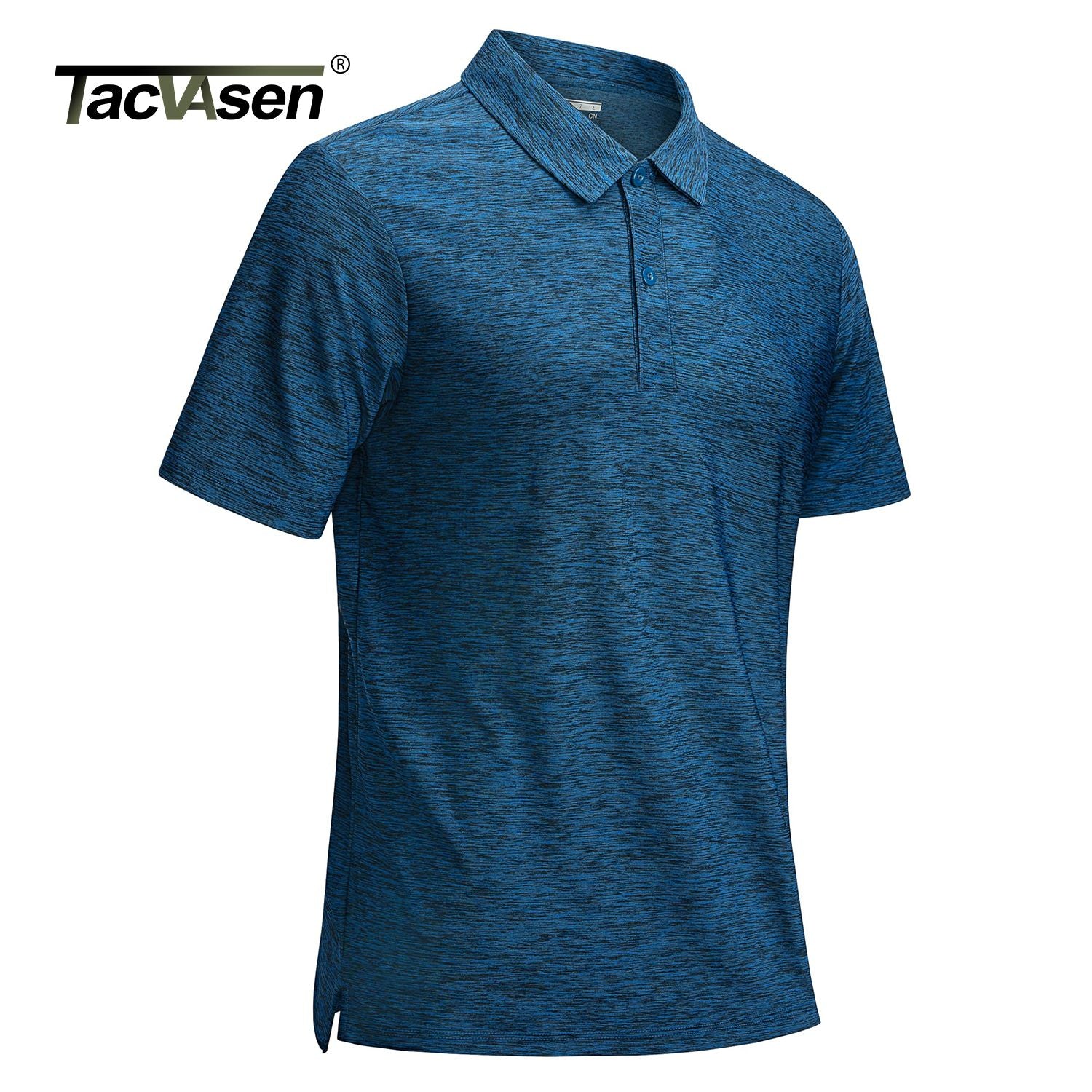 Playera polo jaspeado para hombre TACVASEN
