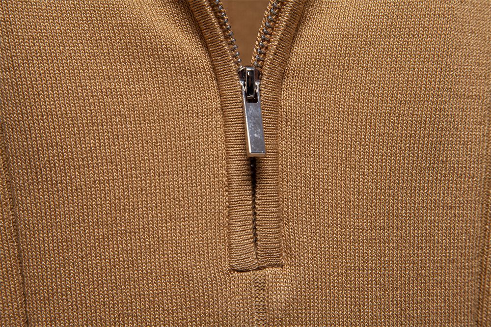 AIOPESON Polo deportivo con cremallera de color sólido para hombre, polo social