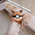 Funda Para Airpods 4, 2, 3, 1 Pro, 3, 2, Pokébola Pokemon Eevee