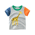Playera de niños con estampado de jirafa