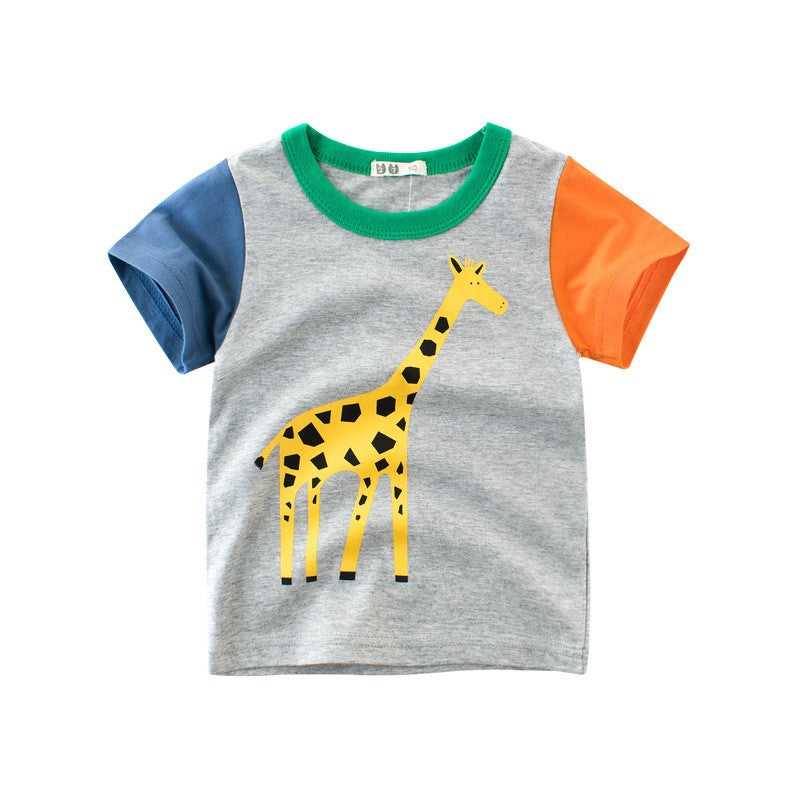 Playera de niños con estampado de jirafa