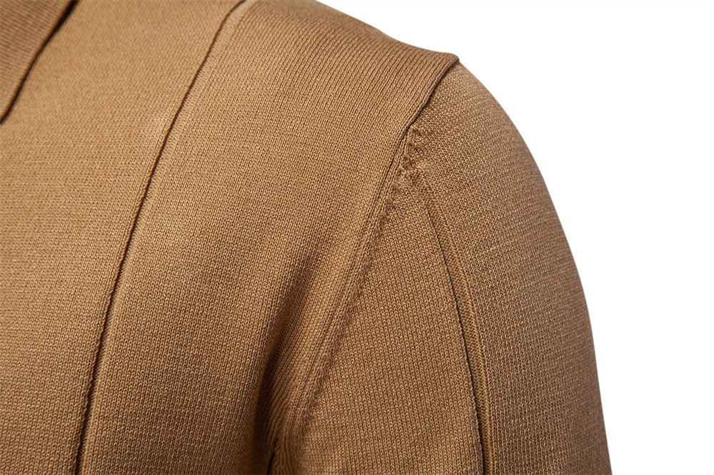 AIOPESON Polo deportivo con cremallera de color sólido para hombre, polo social