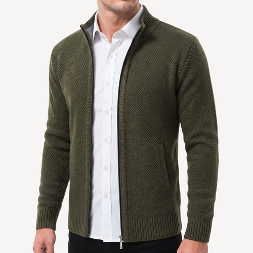 Abrigo casual con cremallera para hombre