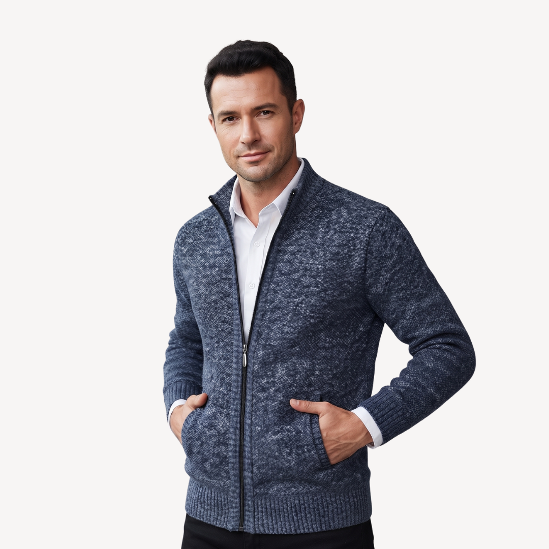 Abrigo casual con cremallera para hombre