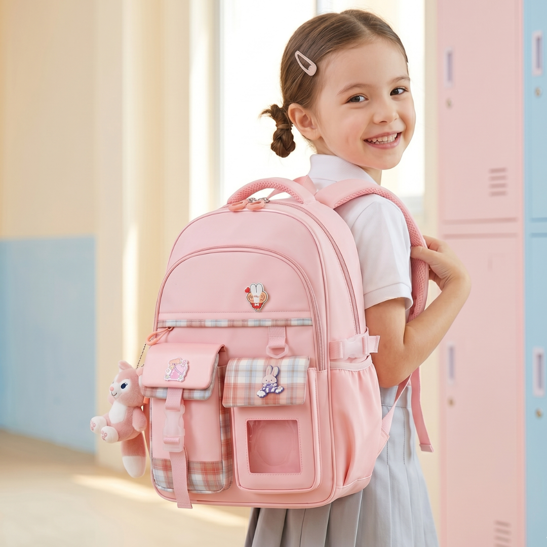Mochila para niños con multiples bolsillos