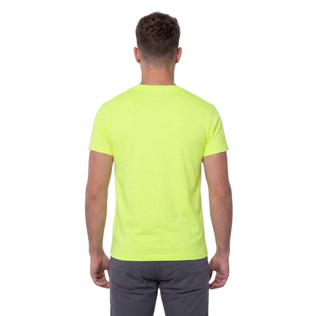Playera Esencial Manga Corta Para Hombre Color Amarillo Neón