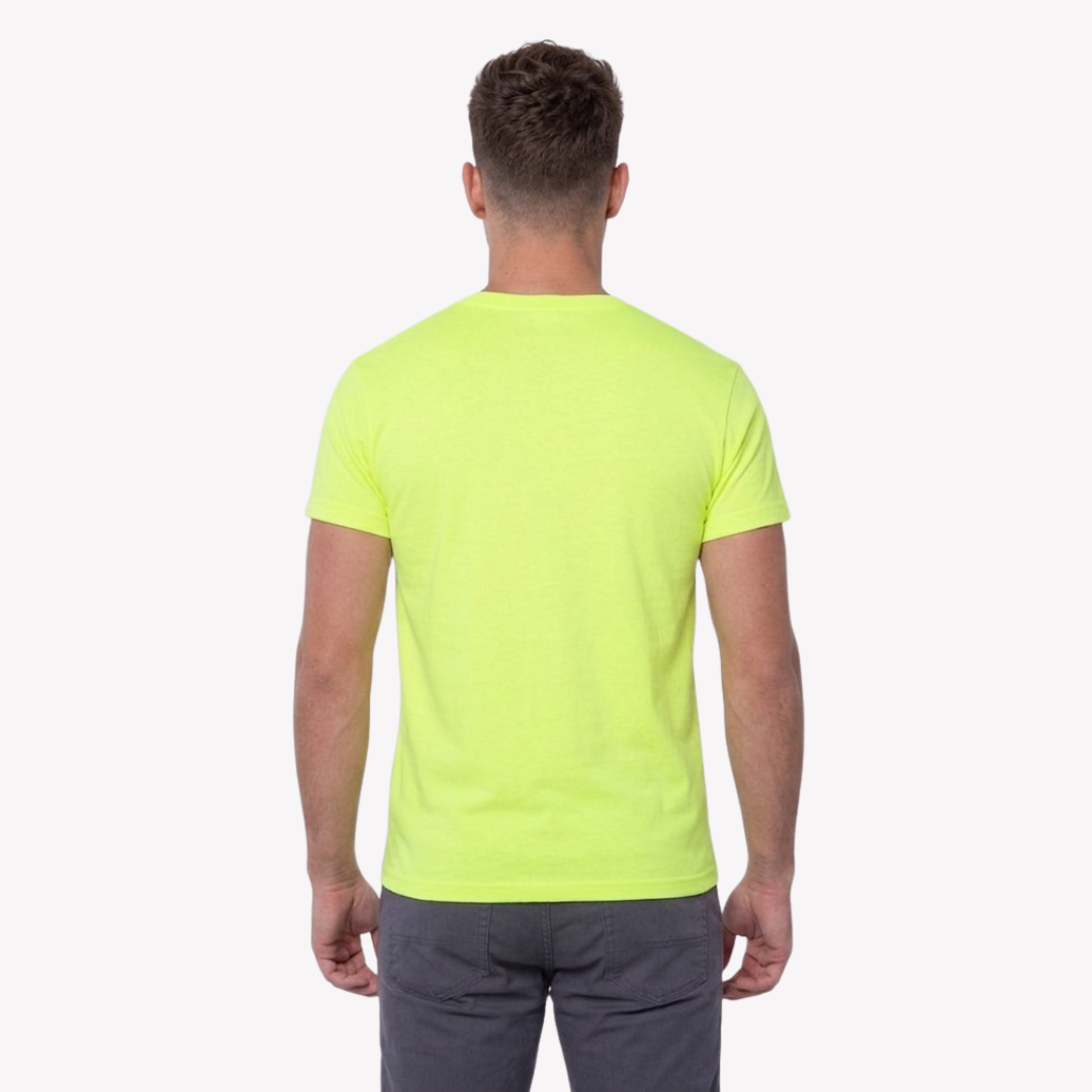 Playera Esencial Manga Corta Para Hombre Color Amarillo Neón