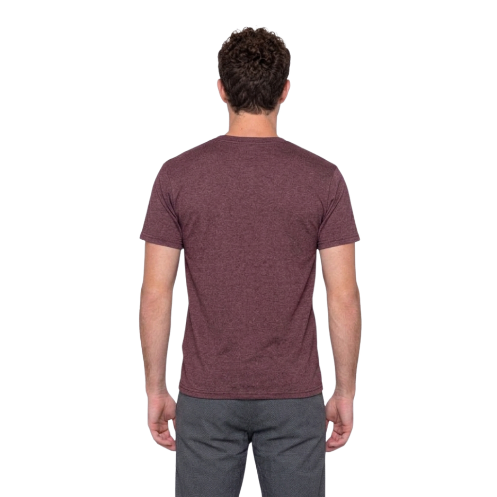 Playera Esencial Manga Corta Para Hombre Color Marrón Jaspeado