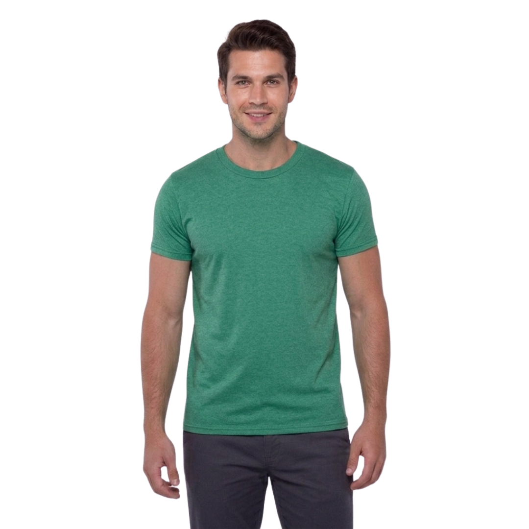 Playera Esencial Manga Corta Para Hombre Color Verde Jade Jaspeado