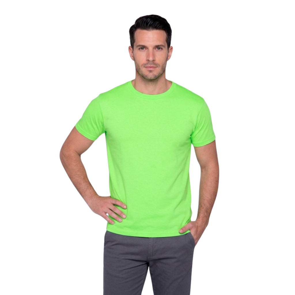 Playera Esencial Manga Corta Para Hombre Color Verde Neón