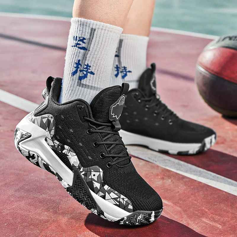 Tenis de baloncesto para hombre/mujer, transpirables con amortiguación