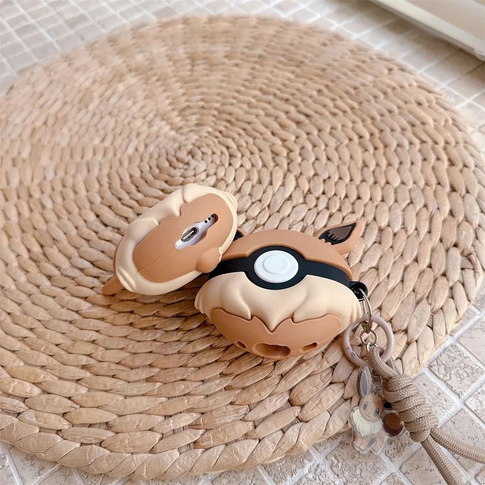 Funda Para Airpods 4, 2, 3, 1 Pro, 3, 2, Pokébola Pokemon Eevee