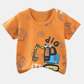 Playera para niños con estampado de maquinaria