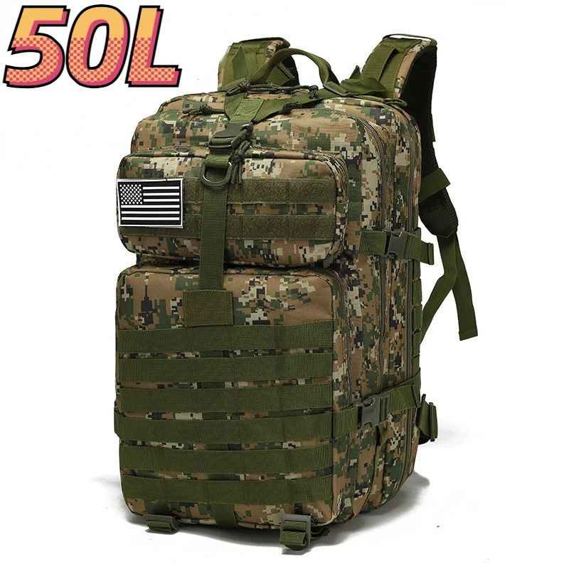 30L/50L 1000D Nylon impermeable Trekking pesca caza bolsa mochila mochilas al ai