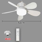 Ventilador de techo 2 en 1 de 16 pulgadas con luz, ventilador con Control remoto