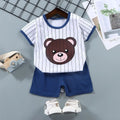 Conjunto de short y playera para niños con estampado de oso