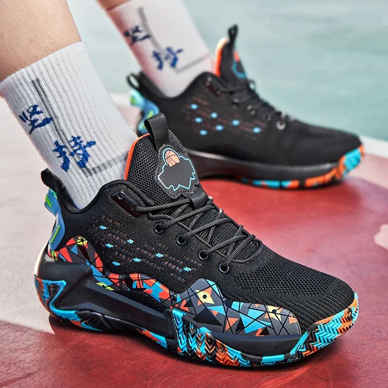 Tenis de baloncesto para hombre/mujer, transpirables con amortiguación