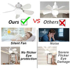 Ventilador de techo 2 en 1 de 16 pulgadas con luz, ventilador con Control remoto
