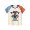 Playera de manga corta para niños con diseño PLANET B