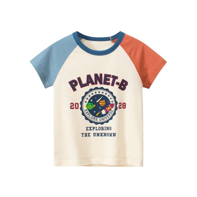 Playera de manga corta para niños con diseño PLANET B