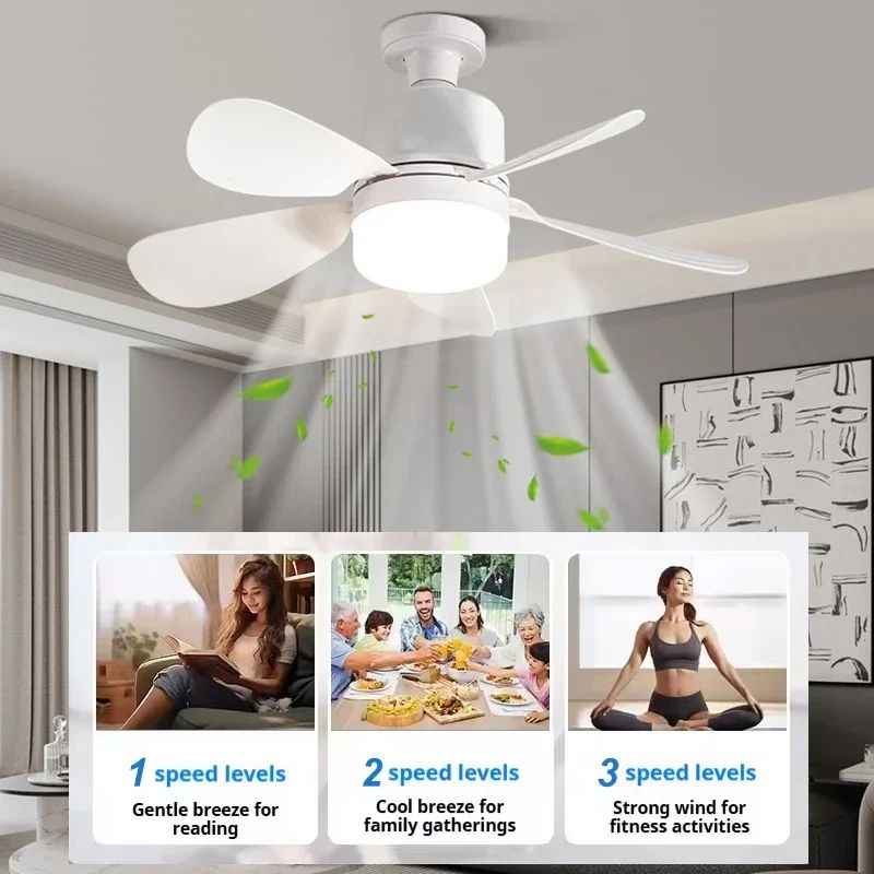 Ventilador de techo 2 en 1 de 16 pulgadas con luz, ventilador con Control remoto