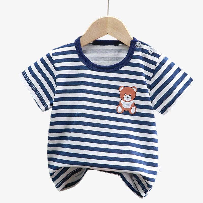 Playera para niños y bebé con diseño a rallas