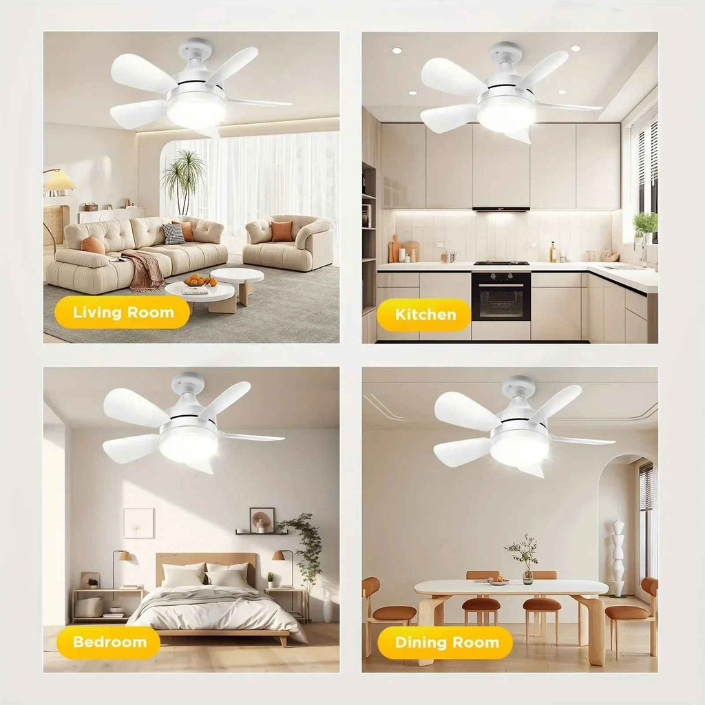 Ventilador de techo 2 en 1 de 16 pulgadas con luz, ventilador con Control remoto