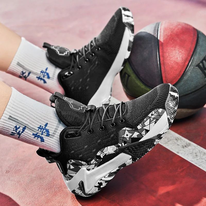 Tenis de baloncesto para hombre/mujer, transpirables con amortiguación