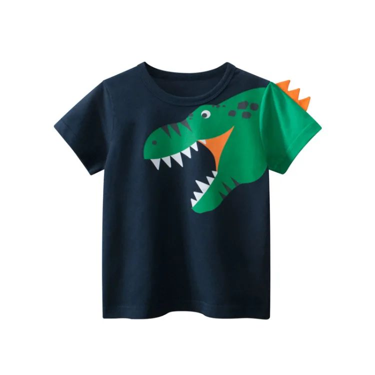 Playera de manga corta para niños con estampado de dinosaurio