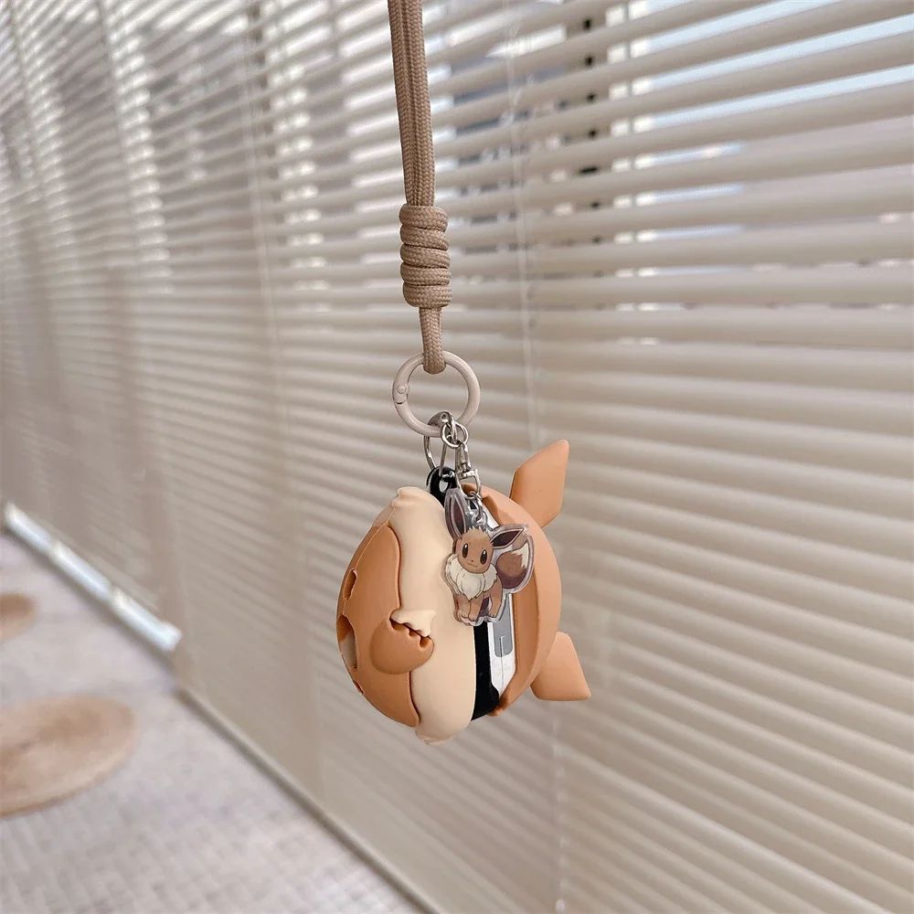 Funda Para Airpods 4, 2, 3, 1 Pro, 3, 2, Pokébola Pokemon Eevee