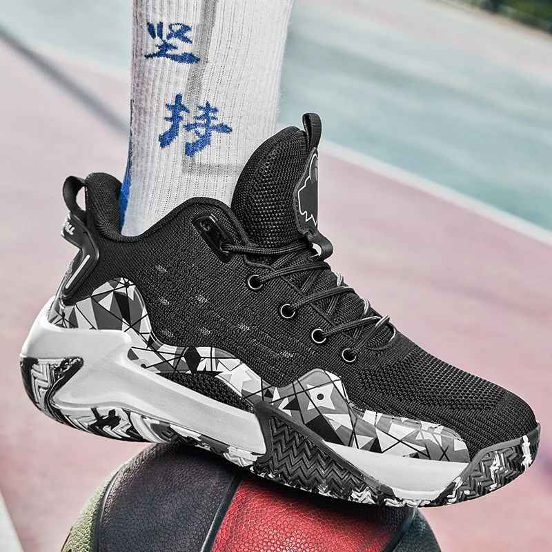 Tenis de baloncesto para hombre/mujer, transpirables con amortiguación
