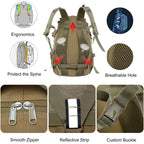 Mochila táctica de nailon 25L 900D, mochilas impermeables para exteriores, depor