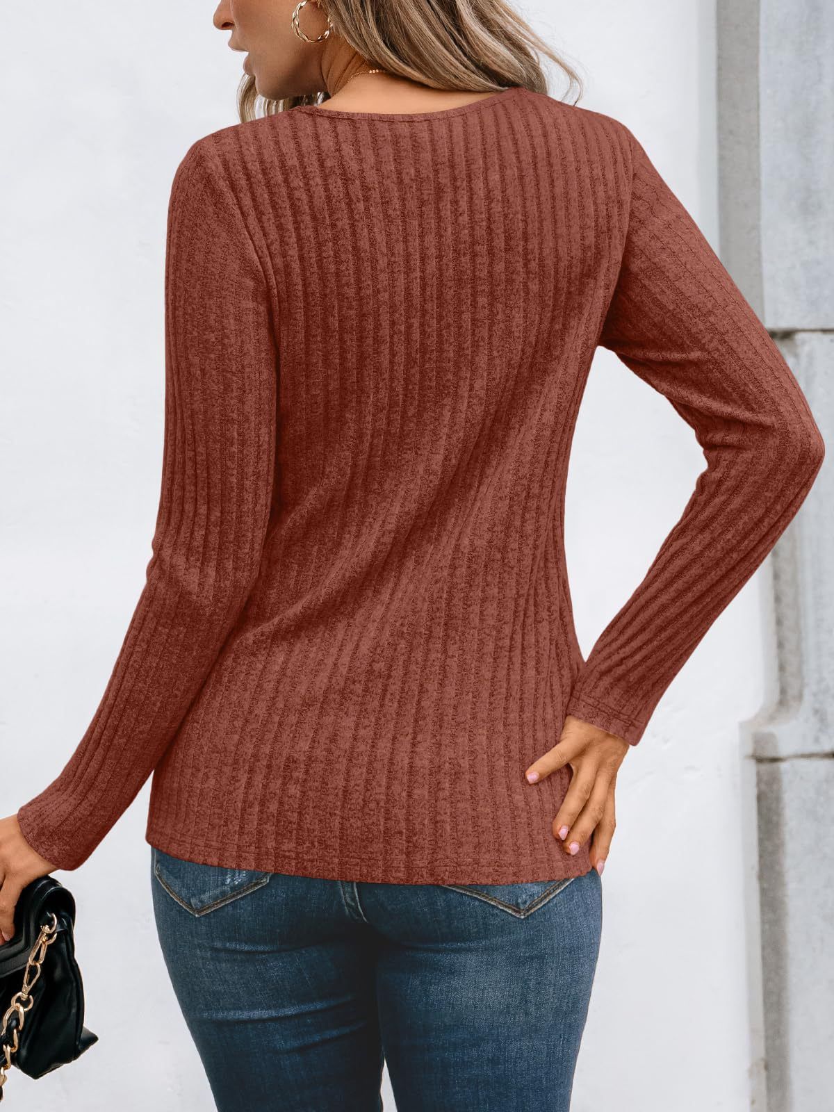 Blusa Holgada de Manga Larga Con Detalles de Encaje Para Mujer
