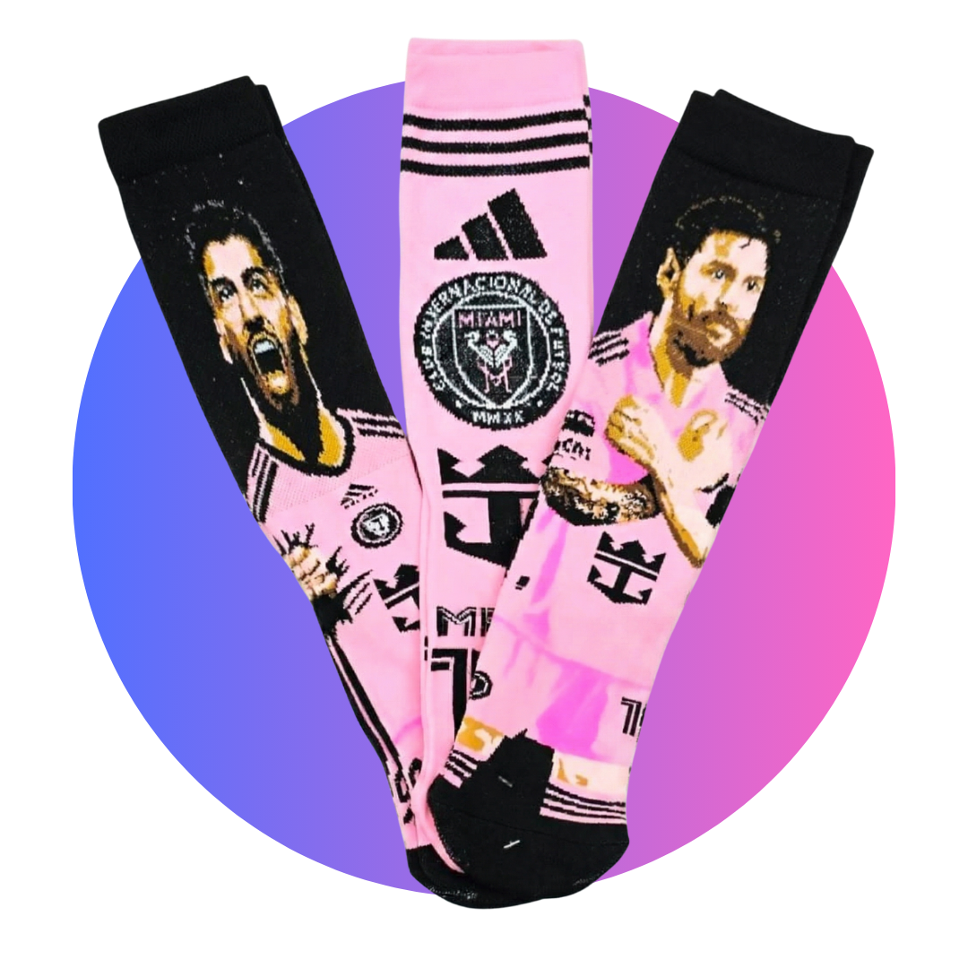 Calcetas del CF Inter. Miami, Sergio Ramos y Lionel Messi