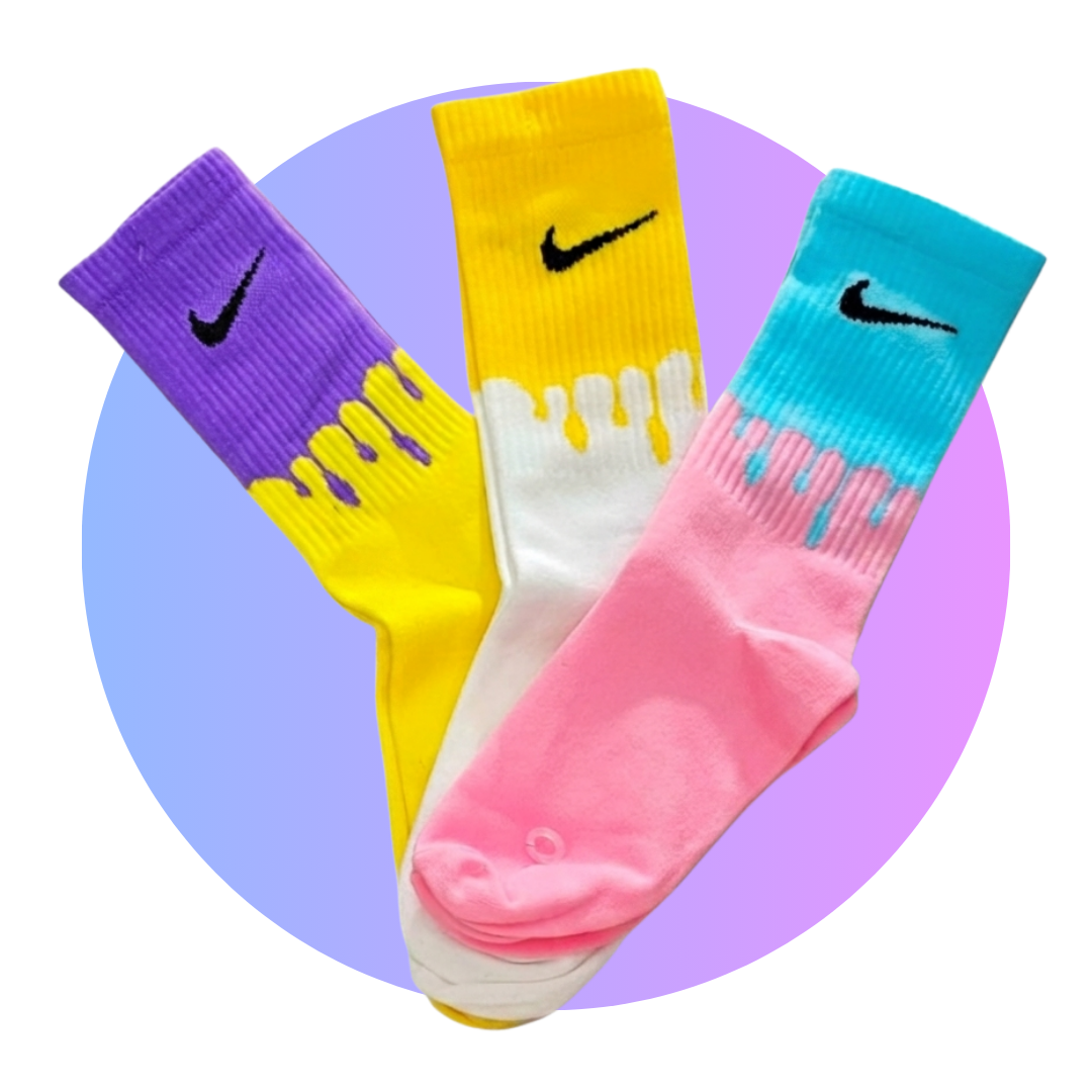 Calcetas con diseños de puntura